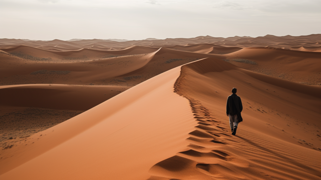 Mann in der Wüste - Storytelling beim Texten fürs Web